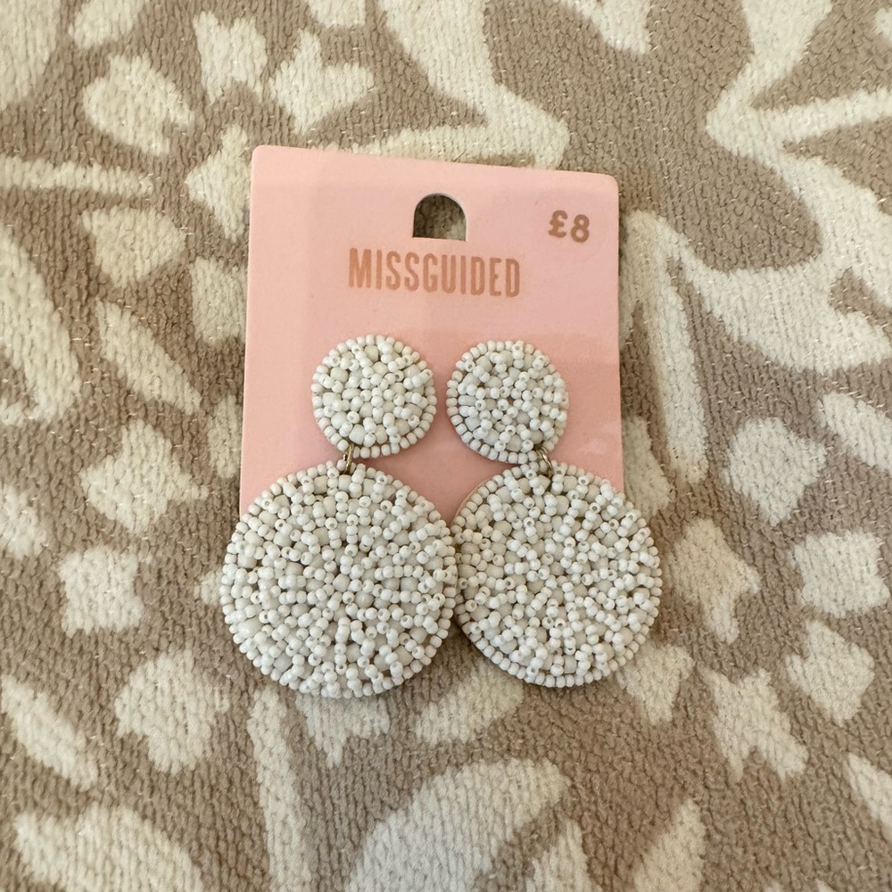 White earrings